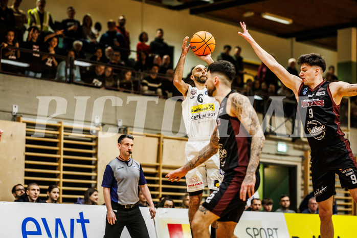 Basketball, Basketball Zweite Liga 2024/25, Grunddurchgang 17.Runde, Mattersburg Rocks, Mistelbach Mustangs, Dominik Alturban (6)