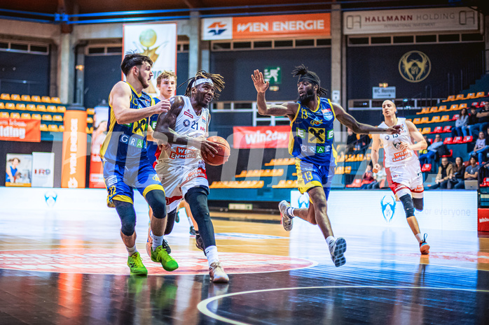 Basketball, Win2Day Superliga 2022/23, Grunddurchgang 16.Runde, BC GGMT Vienna, UBSC Raiffeisen Graz, Jahenns Manigat (21)