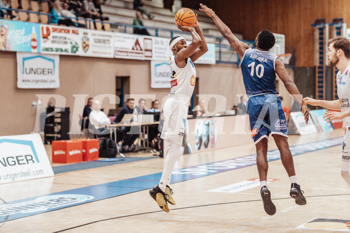 Basketball, Basketball Superliga 2023/24 , Qualifikationsrunde 4, Oberwart Gunners, BBC Nord Dragonz, Derrek Brooks (11), Austen Awosika (10