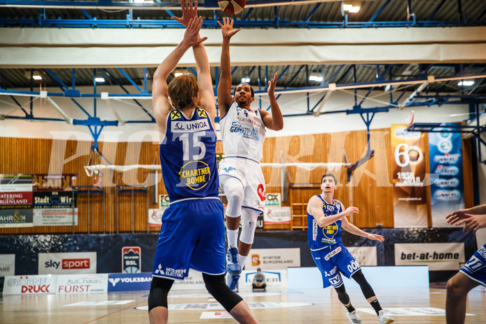 Basketball, bet-at-home Basketball Superliga 2020/21, Platzierungsrunde, 1. Runde, Oberwart Gunners, Gmunden Swans, Lawrence Alexander (4)