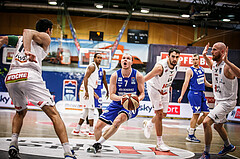 Basketball, bet-at-home Basketball Superliga 2020/21, Platzierungsrunde 9.Runde, Kapfenberg Bulls, Oberwart Gunners, Sebastian Käferle (7)