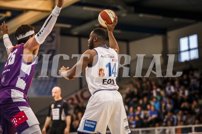 Basketball, ABL 2018/19, Grunddurchgang 33.Runde, Oberwart Gunners, Vienna DC Timberwolves, Christopher Tawiah (14)