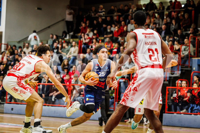 Basketball, win2day Basketball Superliga 2024/25, Grunddurchgang 20.Runde, Traiskirchen Lions, BBC Nord Dragonz, Lukas Hahn (25)
