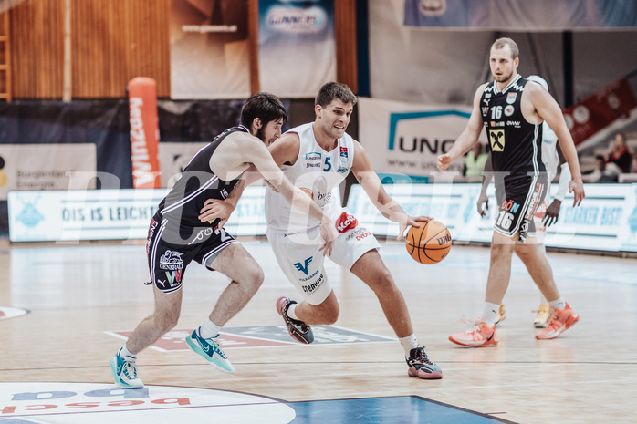 Basketball, Basketball Superliga 2023/24, Gunddurchgang 9. Runde, Oberwart Gunners, Flyers Wels, Elvir Jakupovic (21), Simun Kovac (5), Renato Poljak (16)