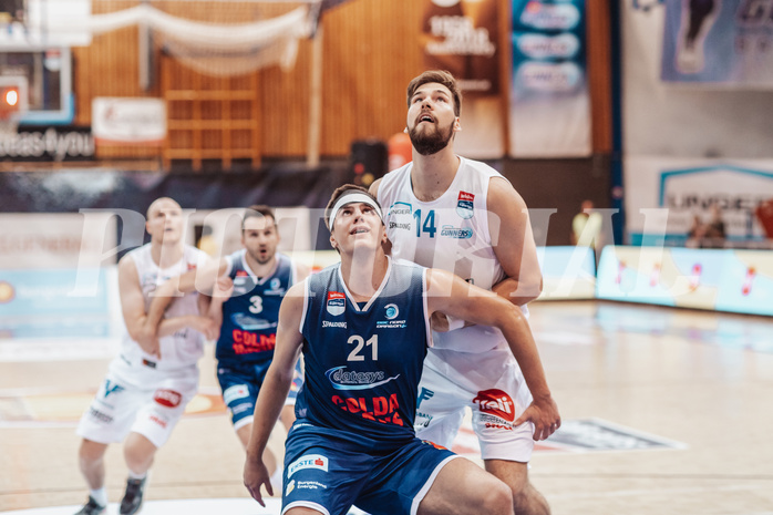Basketball, Basketball Superliga 2023/24, Grundduchgang Runde 1., Oberwart Gunners, BBC Nord Dragonz, Lukas Knor (21), Daniel K