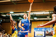 Basketball, win2day Basketball Superliga 2023/24, Finale Spiel 3, UBSC Graz, Oberwart Gunners, Jonathan Knessl (12)