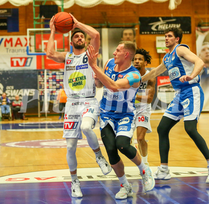 Basketball Superliga 2022/23, 6.Plazierungsrunde Gmunden Swans vs. Oberwart Gunners


