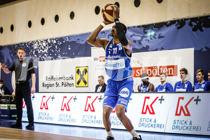 Basketball, bet-at-home Basketball Superliga 2019/20, Viertelfinale 2. Spiel, SKN St. Pölten Basketball, Oberwart Gunners, Nigel Pruitt (11)