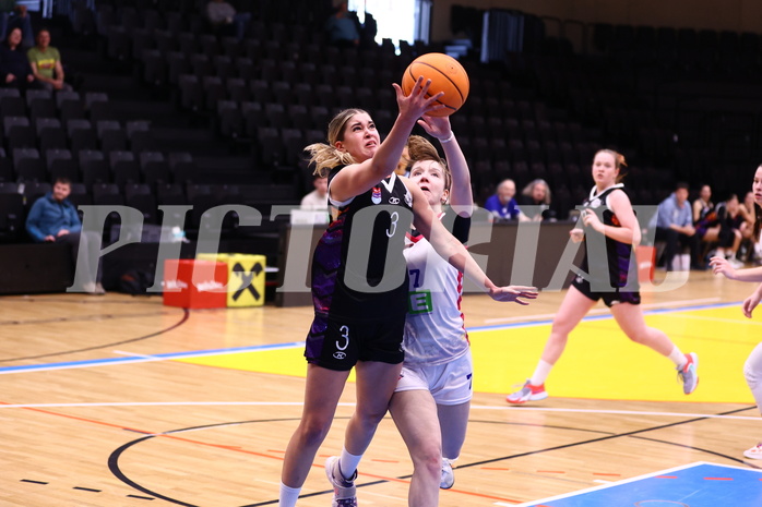 02.03.2025, Graz, Raiffeisen Sportpark, Basketball Damen Superliga 2024/25, Grunddurchgang, 14.Runde, UBSC-DBBC Graz - Vienna United,  