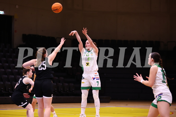 02.03.2024, Graz, Raiffeisen Sportpark, Basketball Damen Superliga 2023/24, Grunddurchgang 14.Runde, UBI Holding Graz - Basket Flames Women ,  