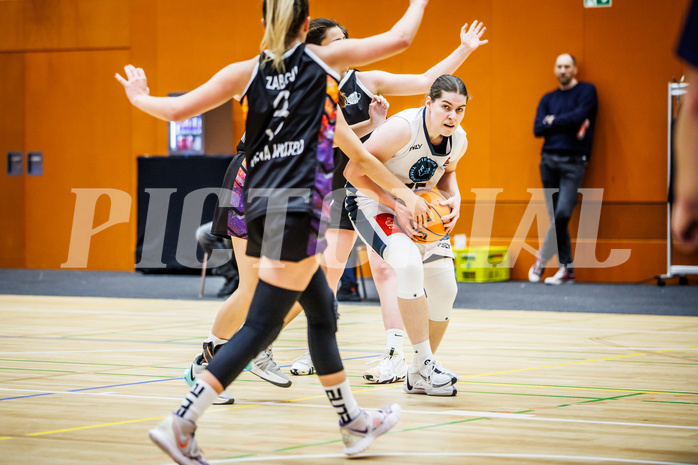 Basketball, Win2Day Basketball Damen Superliga 2023/24, Grunddurchgang 12.Runde, Vienna Timberwolves, Vienna United, Viktoria Trailovic (15)