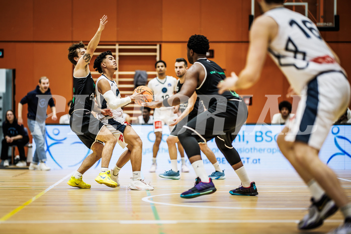 Basketball, Basketball Zweite Liga 2024/25, Grunddurchgang 4.Runde, Vienna Timberwolves, UDW Alligators, Dean-Leon Cantor (19)