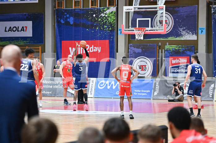 Basketball Superliga 2024/25, Playoff, Viertelfinale Spiel 1, Flyers Wels vs BBC Nord Dragonz,