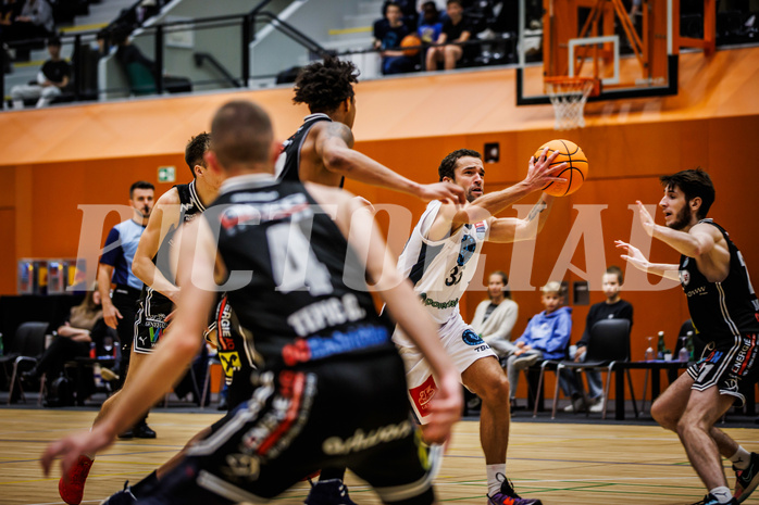 Basketball, Basketball Austria Cup 2023/24, Achtelfinale Spiel 2, Vienna Timberwolves, Flyers Wels, Oscar Schmit (36)