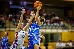 Basketball, Win2Day Basketball Damen Superliga 2023/24, Grunddurchgang 1.Runde, Vienna United, DBB LZ OÖ, Christina Hofstetter (24), Lisa Ganhör (9)