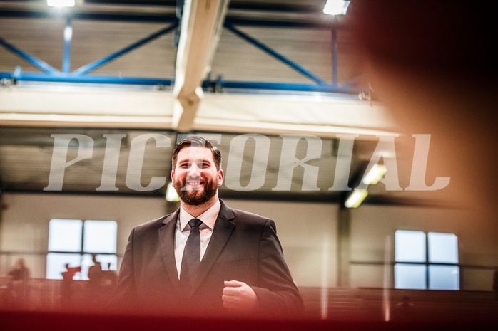Basketball, ABL 2017/18, Grunddurchgang 31.Runde, Oberwart Gunners, Gmunden Swans, Horst Leitner (Coach)