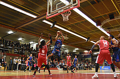 Basketball Superliga 2019/20, Grunddurchgang 8.Runde Flyers Wels vs. Kapfenberg, Cameron DeLaney (9),Tilo Klette (14)

