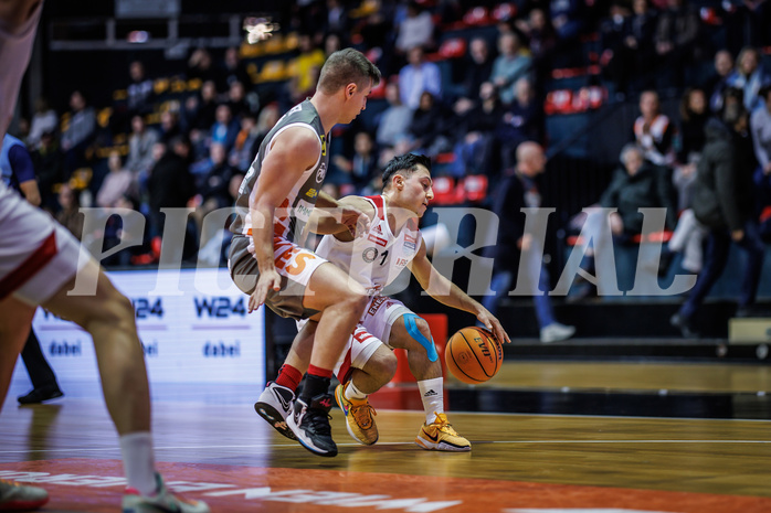 Basketball, Win2Day Superliga 2023/24, Grunddurchgang 18.Runde, BC Vienna, Klosterneuburg Dukes, Mustafa Hassan Zadeh (1)