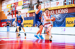 Basketball, Win2Day Superliga 2022/23, 6. Qualifikationsrunde, Traiskirchen Lions, BBC Nord Dragonz, Nils Kühteubl (12)