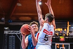 Basketball, Win2Day Superliga 2022/23, Grunddurchgang 21.Runde, BC GGMT Vienna, Vienna Timberwolves, Philipp D’Angelo (9)