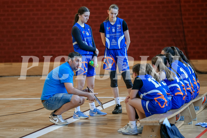 27.04.2025 Österreichischer Basketballverband 2024/25, SLWU16 VF Basket Flames UNION vs. DBB  Basketgirls Wels
