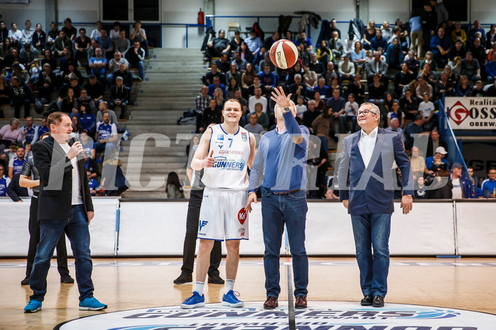 Basketball, Admiral Basketball Superliga 2019/20, Grunddurchgang 16.Runde, Oberwart Gunners, Klosterneuburg Dukes, Patronanzaufwurf