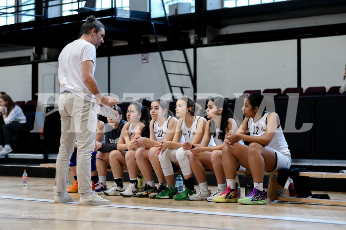 15.02.2025 Österreichischer Basketballverband 2024/25, SLWU19, Basket Flames UNION vs. Vienna Timberwolves