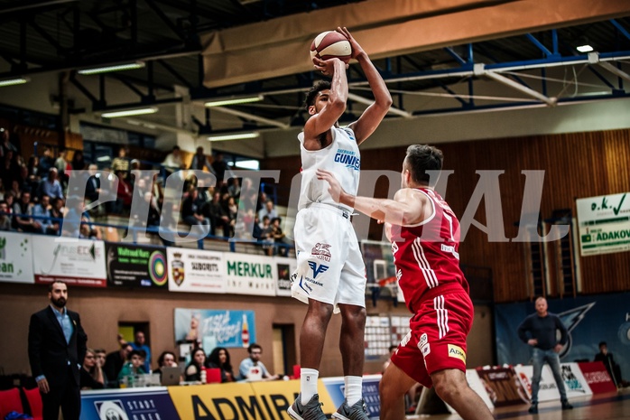 Basketball, ABL 2017/18, Grunddurchgang 27.Runde, Oberwart Gunners, BC Vienna, Gregg Denzel (9)