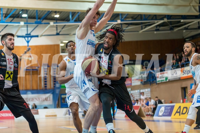 Basketball, ABL 2017/18, Grunddurchgang 21.Runde, Oberwart Gunners, WBC Wels, Carlos Novas Mateo (14)