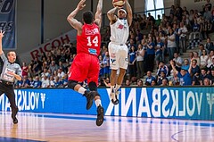 Basketball, ABL 2016/17, Playoff HF Spiel 5, Oberwart Gunners, WBC Wels, Derek Jackson Jr. (6)