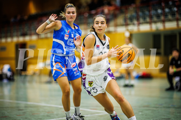 Basketball, Win2Day Basketball Damen Superliga 2023/24, Grunddurchgang 1.Runde, Vienna United, DBB LZ OÖ, Lisa Ganhör (9), Klara Brunner (25)