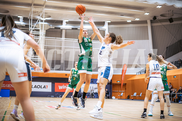Basketball, Win2Day Basketball Damen Superliga 2022/23, Grunddurchgang 6.Runde, Vienna D.C. Timberwolves, UBI Holding Graz, Nika Cic (18), Cristina Nino (2)