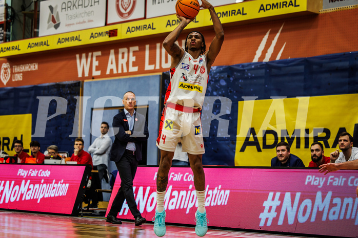 Basketball, Basketball Austria Cup 2023/24, Viertelfinale, Traiskirchen Lions, SKN St. Pölten, Demarcus Demonia (4)