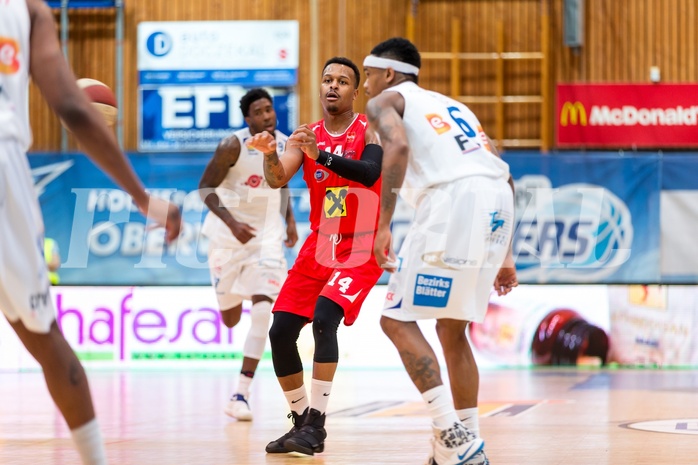 Basketball, ABL 2016/17, Grunddurchgang 21.Runde, Oberwart Gunners, WBC Wels, De Juan Wright (14), Derek Jackson Jr. (6)