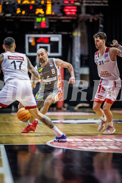 Basketball, Win2Day Superliga 2023/24, Grunddurchgang 18.Runde, BC Vienna, Klosterneuburg Dukes, Predrag Miletic (8)