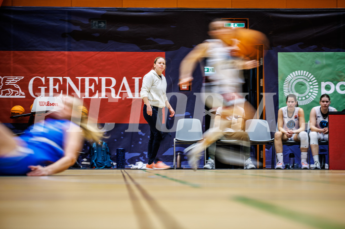 Basketball, Win2Day Basketball Damen Superliga 2023/24, Grunddurchgang 10.Runde, Vienna Timberwolves, DBB LZ OÖ, Marlies Kiefer (Head Coach)