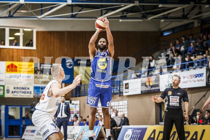 Basketball, ABL 2018/19, Playoff HF Spiel 1, Oberwart Gunners, Gmunden Swans, Devin White (5)