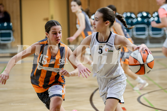 22.02.2025 Österreichischer Basketballverband 2024/25, SLWU14 Basket Flames UNION vs Basket Duchess