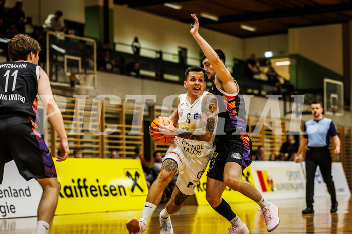 Basketball, Basketball Zweite Liga 2024/25, Grunddurchgang 4.Runde, Mattersburg Rocks, Vienna United, Petar Zivkovic (8)