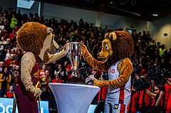 Basketball, Basketball Austria CUP 2023/24, Finale, Traiskirchen Lions, Flyers Wels, #mascots