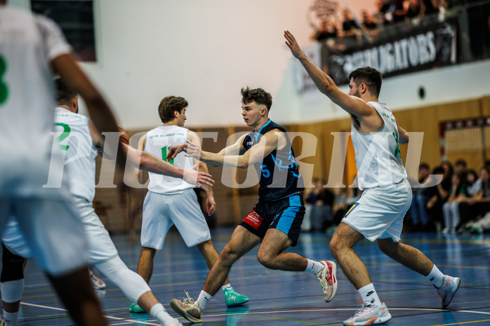 Basketball, Basketball Zweite Liga 2024/25, Grunddurchgang 13.Runde, UDW Alligators, Vienna Timberwolves, Jakob Konzet (5)