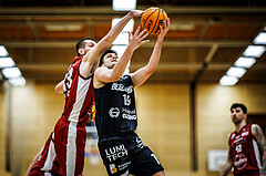Basketball, Basketball Zweite Liga 2023/24, Grunddurchgang 13.Runde, Mistelbach Mustangs, Güssing Blackbirds, Luka Gaspar (15)