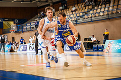 Basketball, bet-at-home Basketball Superliga 2020/21, Grunddurchgang, 14. Runde, Oberwart Gunners, Gmunden Swans, Enis Murati (4)