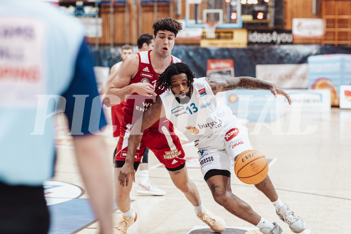 Basketball, Basketball Superliga 2023/24, Gunddurchgang 7. Runde, Oberwart Gunners, BC Vienna, Darko Bajo (13), Kris Monroe (13)