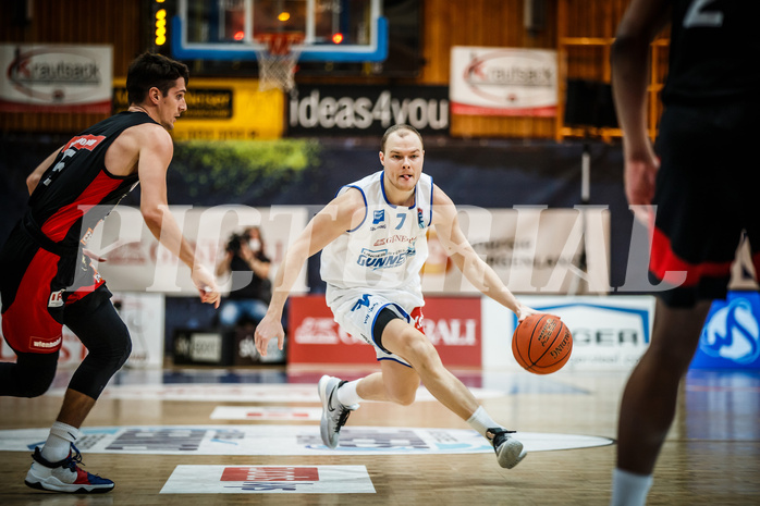 Basketball, bet-at-home Basketball Superliga 2021/22, Grunddurchgang Runde 4, Oberwart Gunners, BC GGMT Vienna, Sebastian Käferle (7)