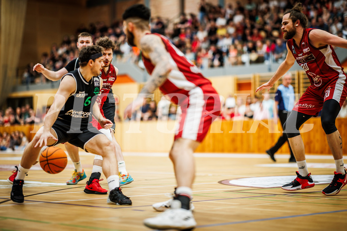 Basketball, Basketball Zweite Liga 2023/24, Playoff, Finale Spiel 1, Mistelbach Mustangs, Union Deutsch Wagram Aligators, Ognjen Drljaca (6)