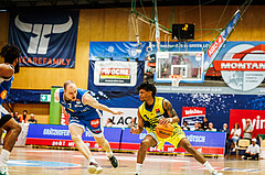 Basketball, win2day Basketball Superliga 2023/24, Finale Spiel 3, UBSC Graz, Oberwart Gunners, Zachery Deshon Cooks (3)