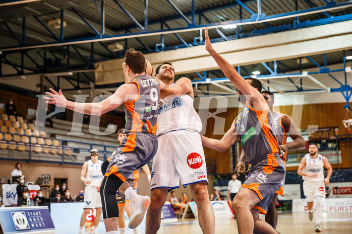Basketball, bet-at-home Basketball Superliga 2020/21, Platzierungsrunde, 2. Runde, Oberwart Gunners, Klosterneuburg Dukes, Terrence Bieshaar (14)