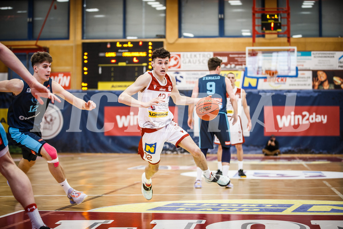 Basketball, win2day Basketball Superliga 2022/23, 10. Qualifikationsrunde, Traiskirchen Lions, Vienna D.C. Timberwolves, Nils Kühteubl (12)