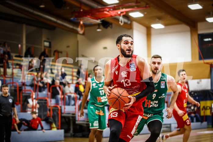 Basketball, bet-at-home Basketball Superliga 2021/22, Grunddurchgang 5.Runde, Traiskirchen Lions, Kapfenberg Bulls, Aaron Michael Falzon (13)